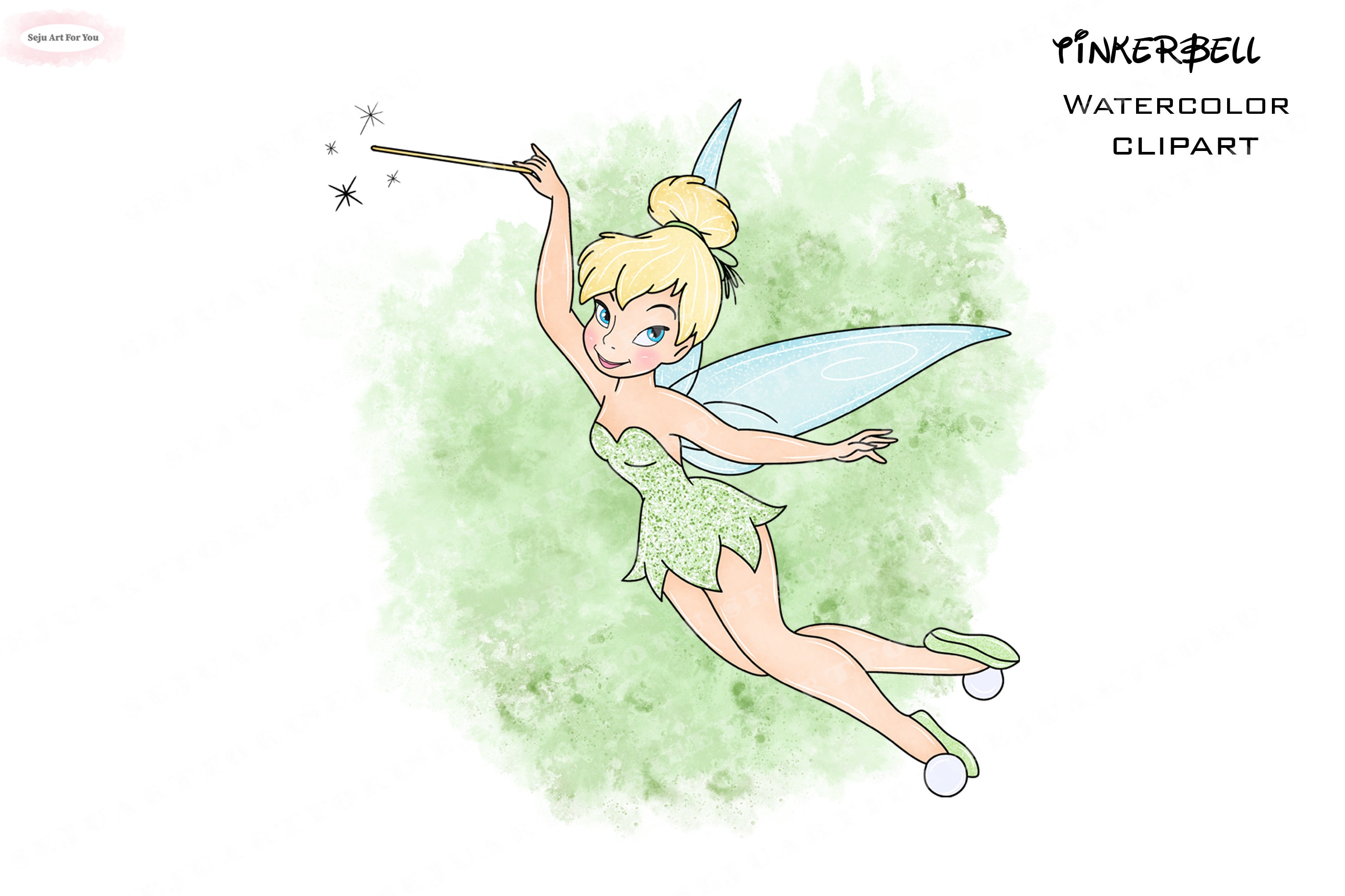 ティンカーベルの水彩画、ティンカーベルのクリップアート、ティンカー