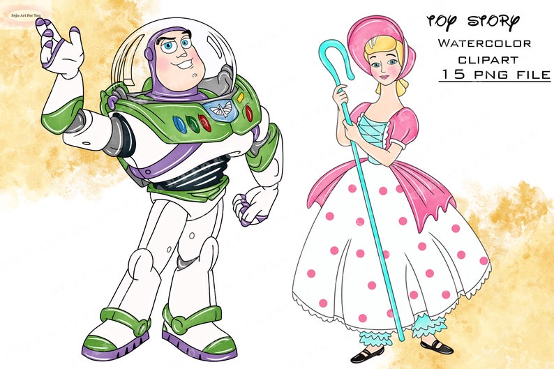 Toy story clipart, toy story, toy story clip art, toy story watercolor, toy story png, woody clipart, buzz lightyear. watercolor toy story image 5