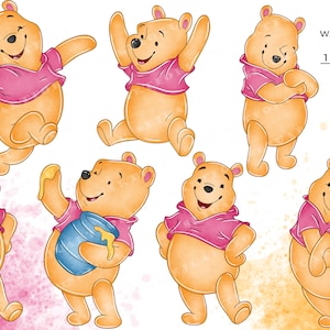 clipart winnie l'ourson, clipart winnie l'ourson, clipart ourson, png winnie l'ourson, aquarelle ourson, clipart winnie, bourriquet png, tigger png