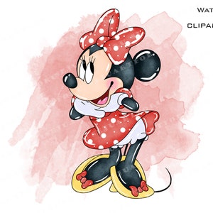 minnie mouse png clipart png clipart bundle clipart watercolor clipart set cliparts clip art png file nursery Digital download comercial use
