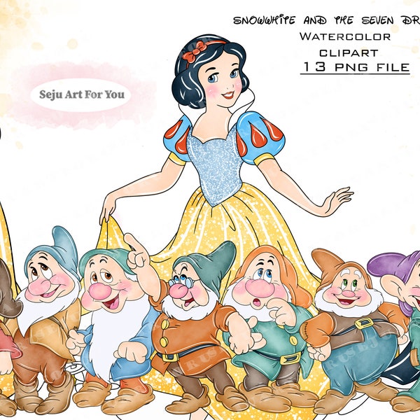 snow white png snow white and the seven dwarfs  princess snow white watercolor clipart princess watercolor princess evil queen 7 dwarfs png