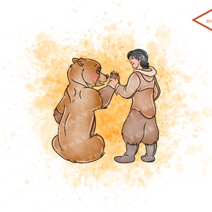 brother bear png brother bear koda clip art nursery watercolor png files clipart  printable stickers sublimation scrapbooking card making