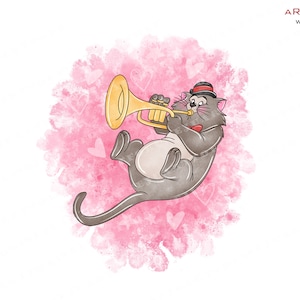 aristocats png aristocats marie  png clipart bundle clipart watercolor clipart set cliparts clip art png file Digital download printable