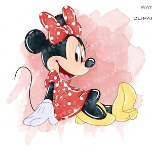 minnie mouse png clipart png clipart bundle clipart watercolor clipart set cliparts clip art png file nursery Digital download comercial use