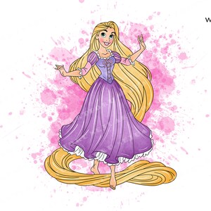 Tangled png princess rapunzel  watercolor clipart png files clipart rapunzel png PRINCESS PNG printable  digital downloads
