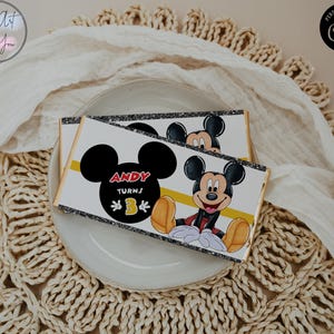 Emballage de barre Hershey pour anniversaire Mickey Mouse (imprimable)