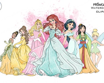 Prinzessin Clipart, Prinzessin Png, Prinzessin ClipArt, süße Prinzessin Clipart, Aquarell Prinzessin Clipart, Prinzessin Aquarell Clipart