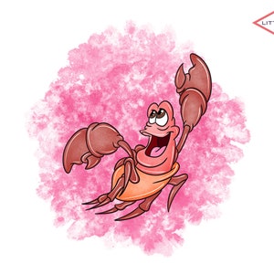ariel png new little mermaid png princess ariel sebastian  watercolor png clipart printable stickers sublimation scrapbooking card making