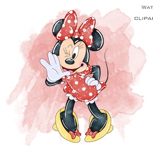 minnie mouse png clipart png clipart bundle clipart watercolor clipart set cliparts clip art png file nursery Digital download comercial use