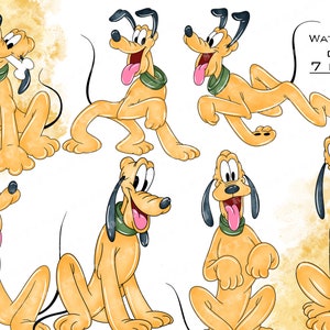 clipart pluto, png pluto, acquerello pluto, clipart acquerello pluto, acquerello pluto, clipart topolino, clipart topolino, png topolino