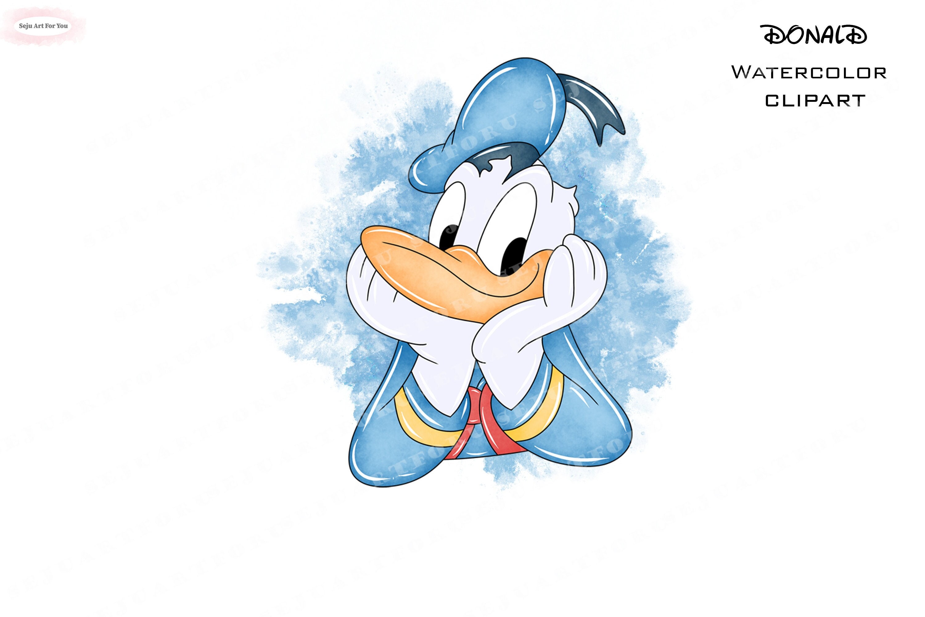 Donald Duck Clipart Donald Duck Png Donald Duck Watercolor - Etsy