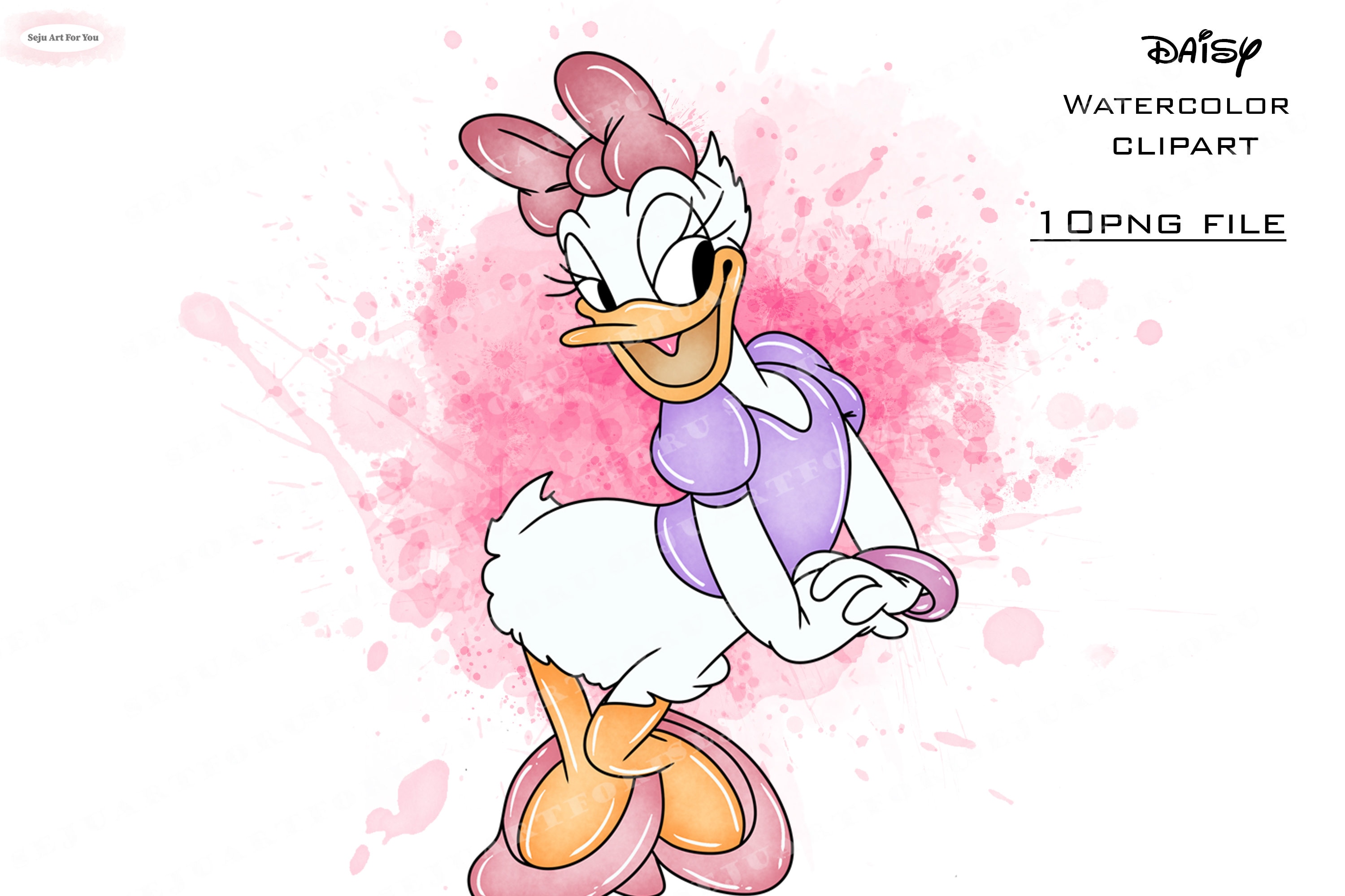 Daisy Duck Clipart Daisy Duck Png Daisy Duck Minnie Mouse Etsy