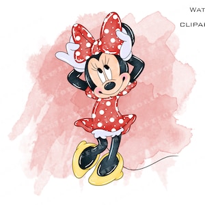 minnie mouse png clipart png clipart bundle clipart watercolor clipart set cliparts clip art png file nursery Digital download comercial use
