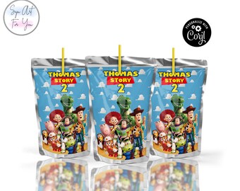 Modello di etichette per il compleanno di Toy Story Capri Sun (download digitale)