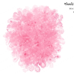 May include: A pink watercolor splatter, perfect for adding a touch of whimsy to your digital designs.  This digital clipart is ideal for creating invitations, cards, and other creative projects.