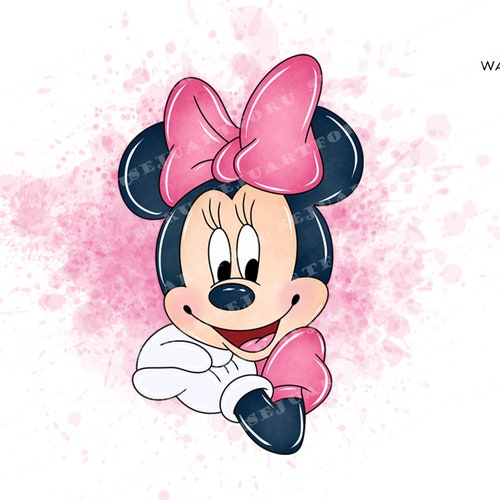 Minnie Watercolor Minnie Mouse Clipart Minnie Watercolor - Etsy