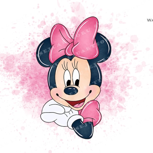 Minnie Watercolor Minnie Mouse Clipart Minnie Watercolor - Etsy