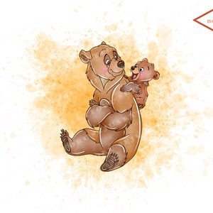 fratello orso png fratello orso koda clip art vivaio acquerello png file clipart adesivi stampabili sublimazione scrapbooking creazione di biglietti
