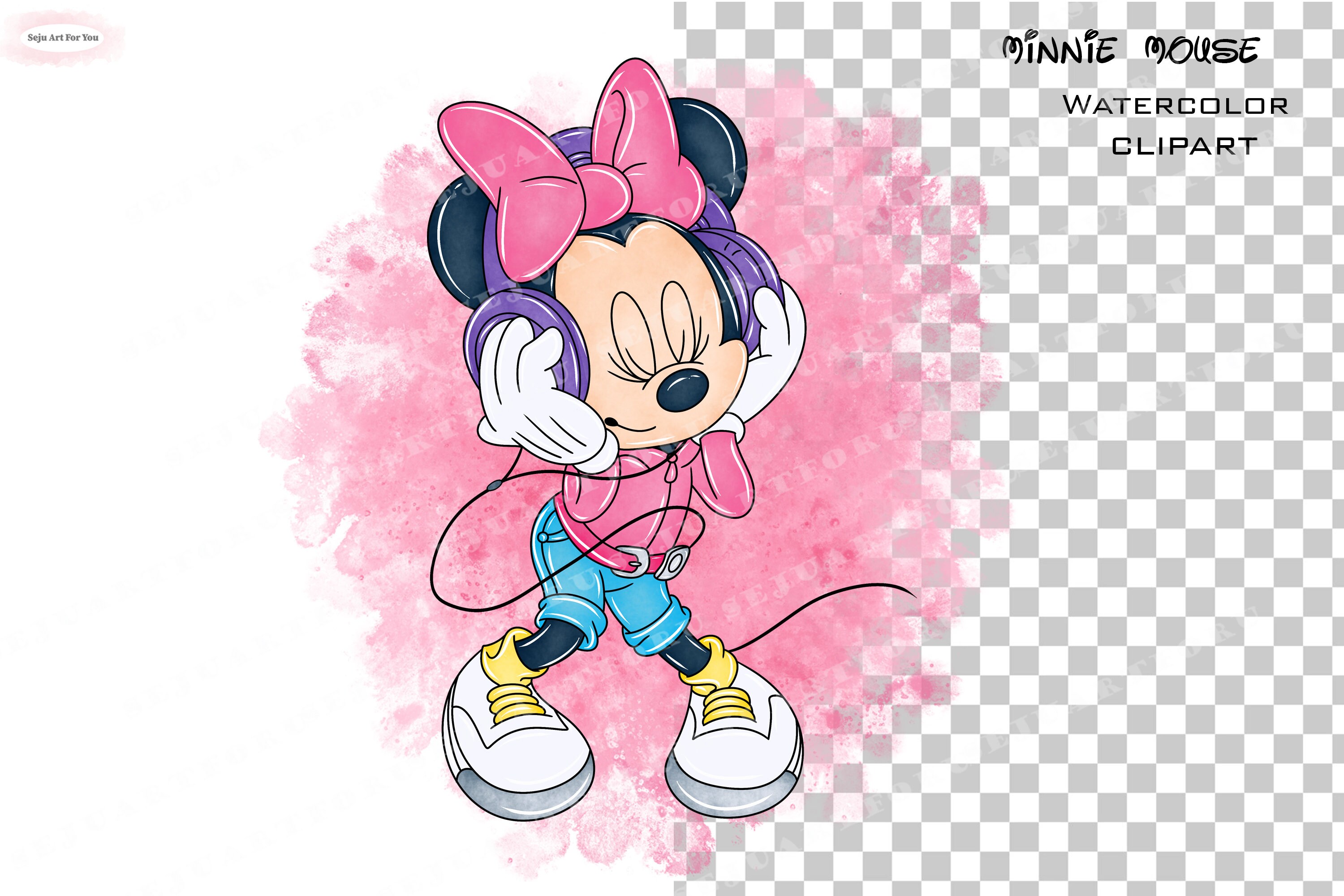 Minnie Watercolor, Minnie Mouse Clipart, Minnie Watercolor Clipart, Minnie  Mouse Png, Minnie Clip Art, Minnie Png, Minnie Mouse, Minnie -  Israel