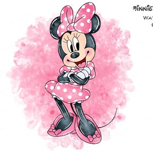 minnie mouse png clipart png clipart bundle clipart watercolor clipart set cliparts clip art png file nursery Digital download comercial use