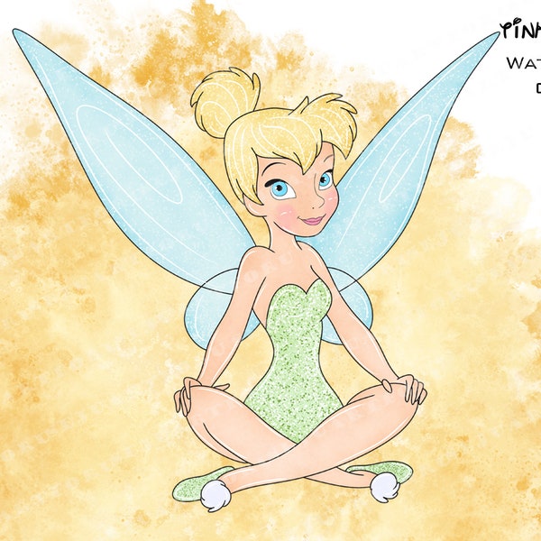 tinkerbell watercolor, tinkerbell clipart, tinkerbell clip art, tinkerbell png, tinker bell sublimation, tinkerbell,  fairy tale clipart