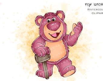 Lotso Toy Story Aquarell Clipart (PNG)