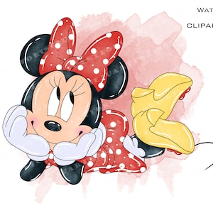 minnie mouse png clipart png clipart bundle clipart watercolor clipart set cliparts clip art png file nursery Digital download comercial use