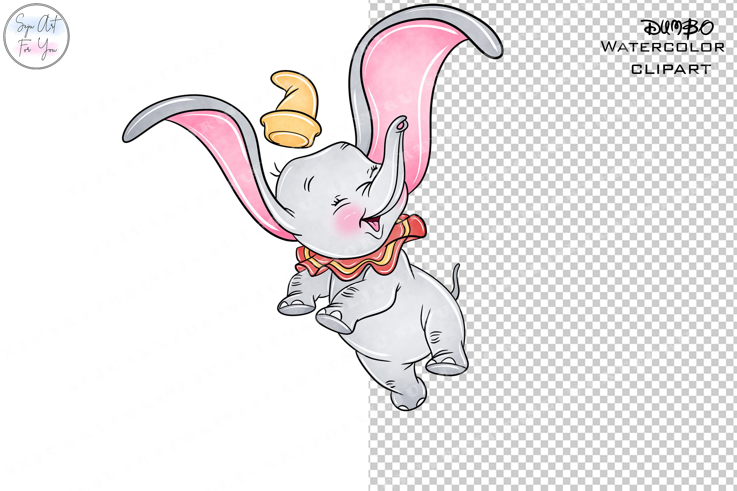 Buy Dumbo Clipartdumbo Dumbo Png Dumbo Print Elephant Baby Online in
