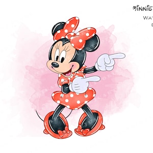 minnie mouse png clipart png clipart bundle clipart watercolor clipart set cliparts clip art png file nursery Digital download comercial use