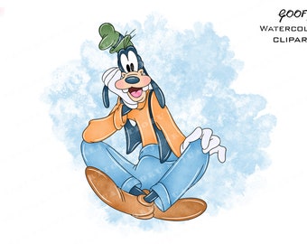 goofy clipart, goofy, goofy png, goofy watercolor clipart, goofy watercolor, mickey mouse clipart, watercolor clipart, sublimation,