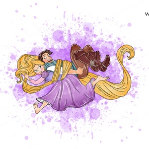 Tangled png princess rapunzel  watercolor clipart png files clipart rapunzel png PRINCESS PNG printable  digital downloads
