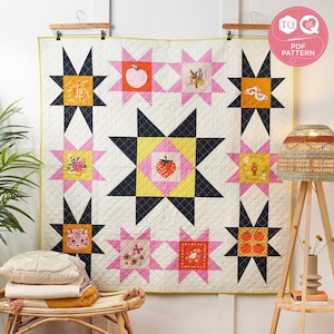 Sawtooth Spotlight Pattern, Quilt Pattern, Love Patchwork & Quilting, Digital Quilt Pattern, Instant Download