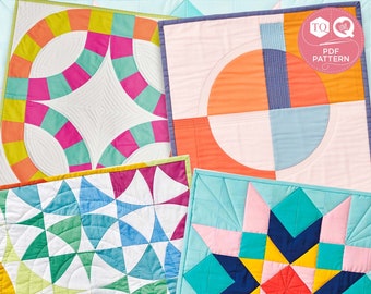 BUNDLE: Mini Quilts, Sewing Patterns, Modern Quilts, Love Patchwork & Quilting, Digital Quilt Patterns, Instant Download