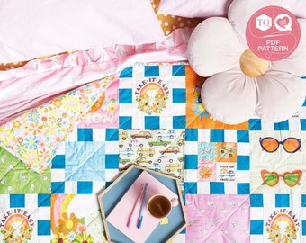 Fussy Cutting Quilt Pattern, Sewing Pattern, Beginner Quilt Pattern, Love Patchwork & Quilting, Digital Quilt Pattern, Instant Download PDF