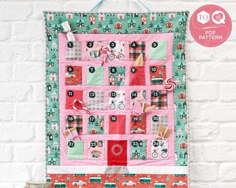 Advent Calendar Pattern, Love Patchwork & Quilting, Digital Sewing Pattern, Patchwork, Sarah Griffiths, Instant Download
