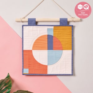 In Good Shape, Curve Quilt Pattern, Mollie Makes, Digital Quilt Pattern, Curved Piecing Tutorial, Instant Download