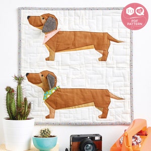 FPP Quilt, modello trapunta, modello bassotto, modello cucito, Love Patchwork & Quilting, modello trapunta digitale, Jo Carter, download immediato