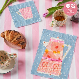 Blocs FPP café, Patron de couture, Rassemblement de papier de base, Patchwork amoureux et courtepointe, Patron de courtepointe numérique, Téléchargement immédiat
