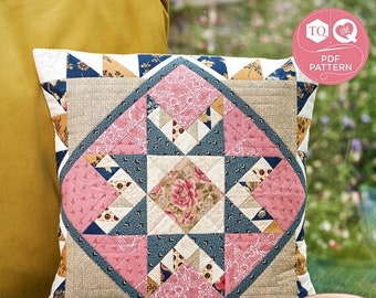 Heritage Half-Square, Digital Cushion Pattern, Today's Quilter magazine, Half-Square Triangles