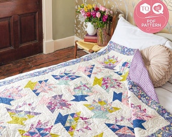 Baskets of Joy, Quilting Pattern, Basket Blocks Quilt, Today’s Quilter magazine, Digital Quilting Pattern, Sally Ablett, Instant Download