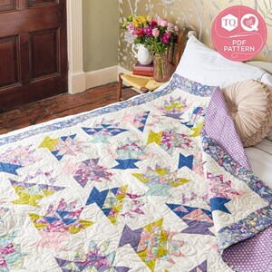 Manden van vreugde, quiltpatroon, mandblokkenquilt, hedendaagse quiltermagazine, digitaal quiltpatroon, Sally Ablett, Instant Download