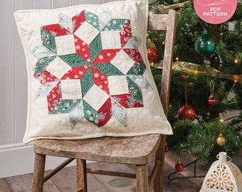 Glad Tidings, Cushion Pattern, EPP cushion, Today’s Quilter magazine, Digital Pattern, Lynne Goldsworthy, Instant Download