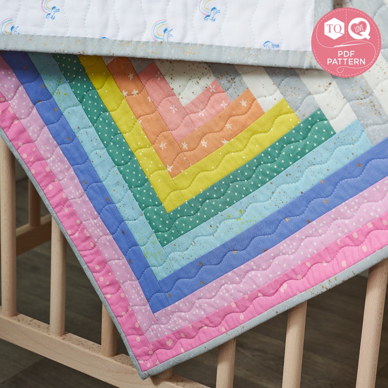 Log Cabin Quilt, Rainbow Cabins Pattern, Love Patchwork & Quilting
