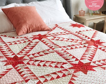 Lone Star Quilt, HSTs quilt, Today’s Quilter magazine, Digital Quilting Pattern, Lynne Goldswürdig, Sofort Download
