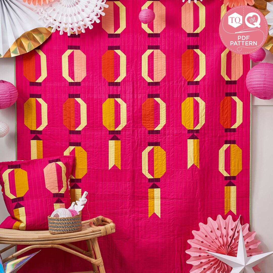Lunar New Year Quilt, Sewing Pattern, Lantern Block, Love Patchwork ...