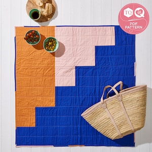 Gemaakt voor Mezze Picnic Quilt, Mollie Makes magazine, Kayleigh Excell, Digitaal quiltpatroon, Instant Download