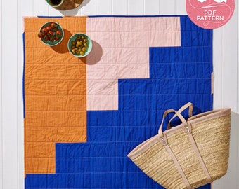 Made for Mezze Picnic Quilt, Mollie Makes magazine, Kayleigh Excell, Digital Quilting Pattern, Instant Download