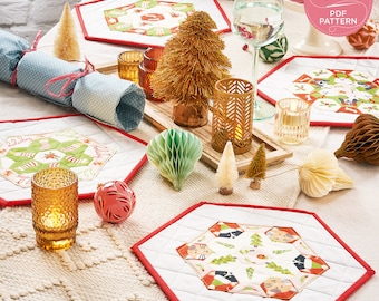 Podkładki Patchwork, Wzór na kołdrę, Love Patchwork & Quilting, Cyfrowy wzór na kołdrę, Natychmiastowe pobieranie
