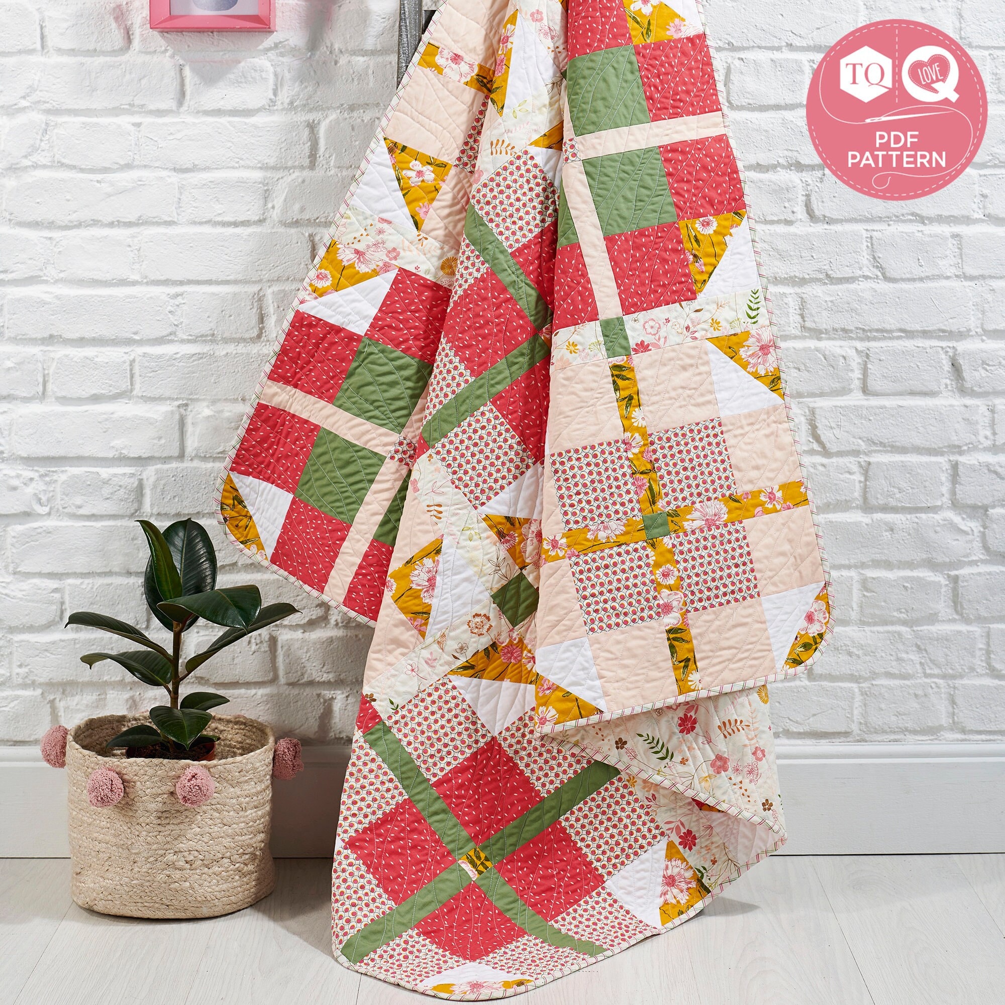 Perfect in Plaid Quilt, Quilt Pattern, Love Patchwork & Quilting, Digital Quilting Pattern, Debbie von Grabler-Crozier, Instant Download