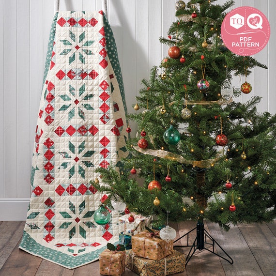 Christmas Quilt, Juniper, Digital Quilting Pattern, Stars and Jacob's Ladder, Today’s Quilter magazine, Lynne Goldsworthy, Instant Download